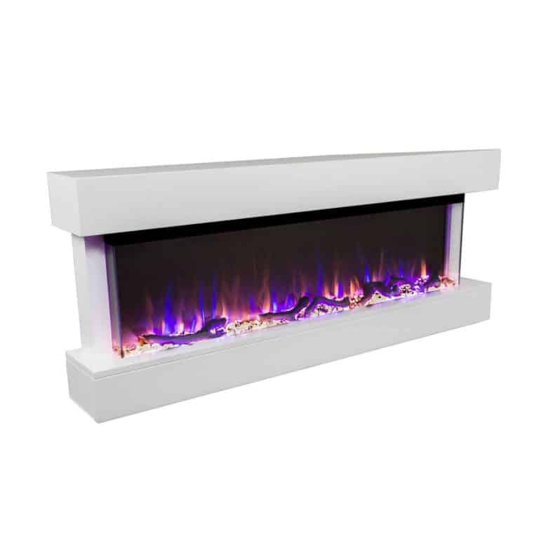 Touchstone Sideline Recessed Electric Fireplace Crackle Electric