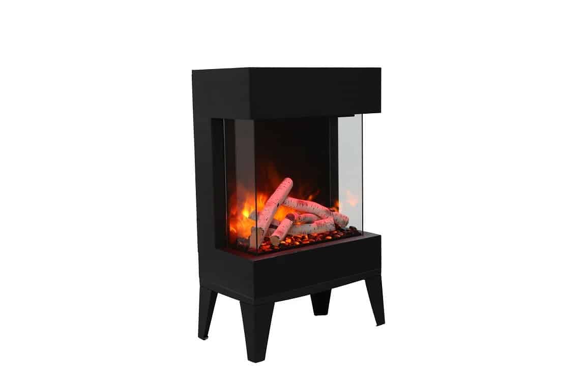 Dimplex Electric Cube Amantii 2025WM Cube 3-Sided Freestand Electric Fireplace - Crackle ...