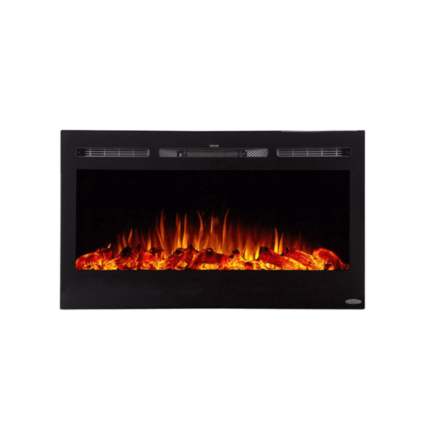 Touchstone 50" Mirror Onyx Wall Mounted Electric Fireplace Crackle Electric Fireplaces