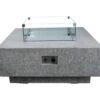OFG103 Elementi Manhattan Fire Table with Wind Screen & Stainless Steel Lid