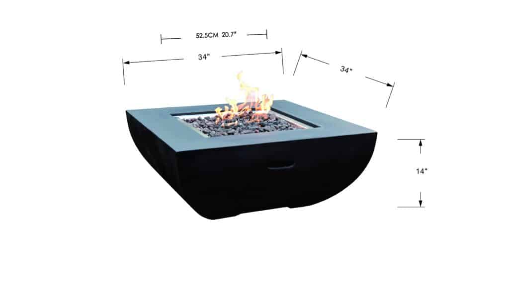 Modeno Aurora Fire Table - Crackle Electric Fireplaces - Elementi ...