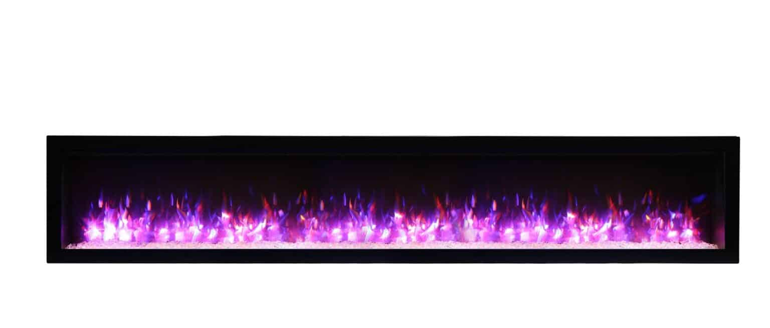 Touchstone 50" Sideline Recessed Electric Fireplace Crackle Electric