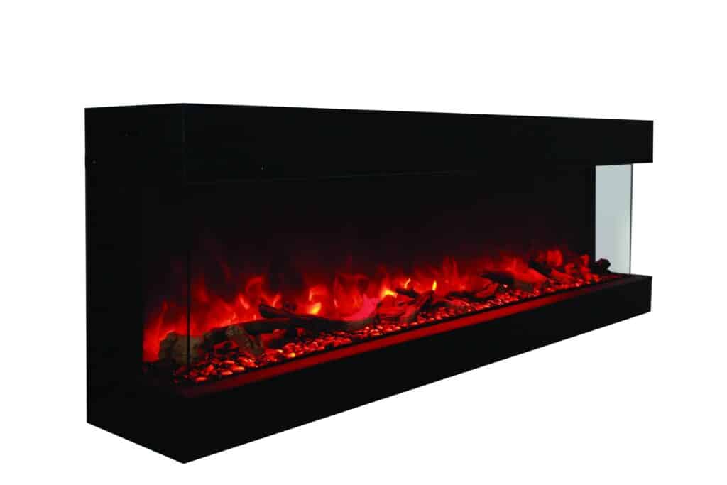 Amantii Tru View Extra Tall And Deep Smart 72 Inch 3 Sided Built In Electric Fireplace Crackle 7642