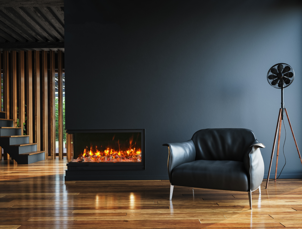 Realistic electric fireplace