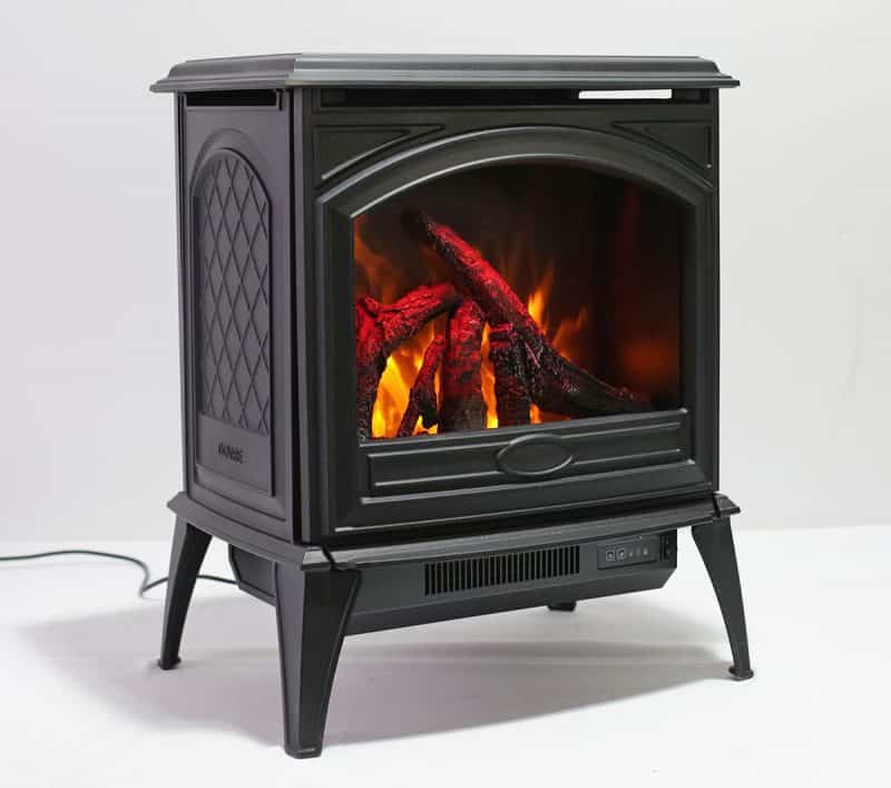 Sierra Flame E-50 Cast Iron Freestand Electric Fireplace - Crackle ...