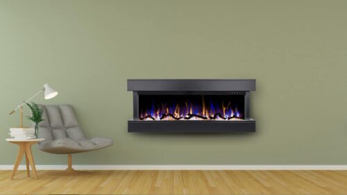 Touchstone Chesmont Black Electric Fireplace