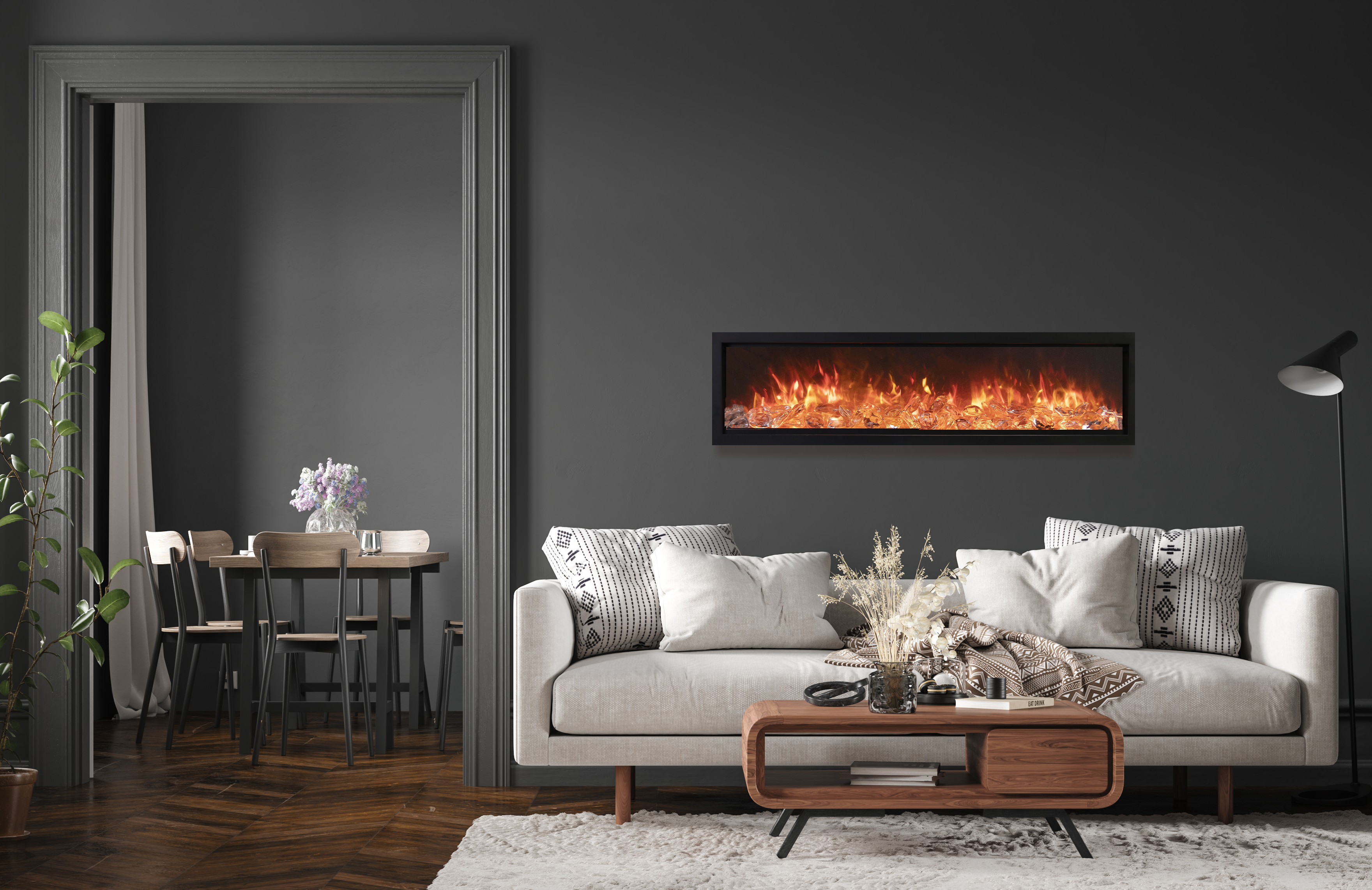 Electric fireplace insert