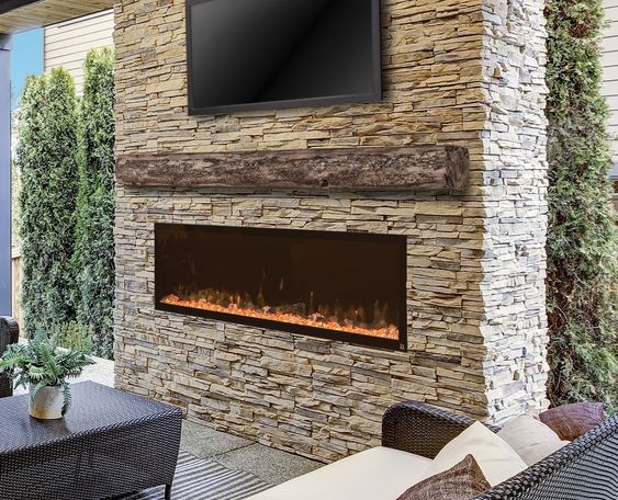 Touchstone Sideline Indoor/Outdoor Electric Fireplace
