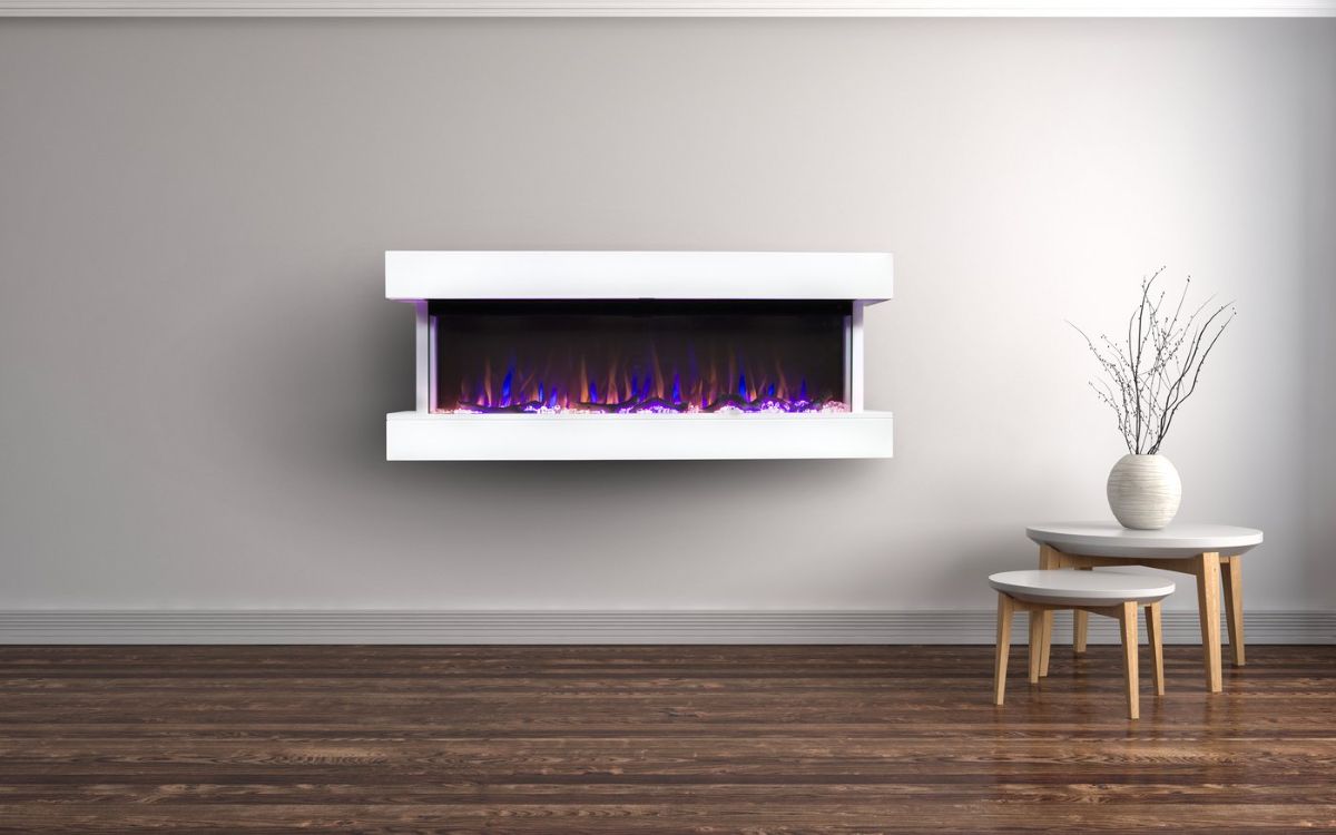Touchstone Chesmont White Electric Fireplace