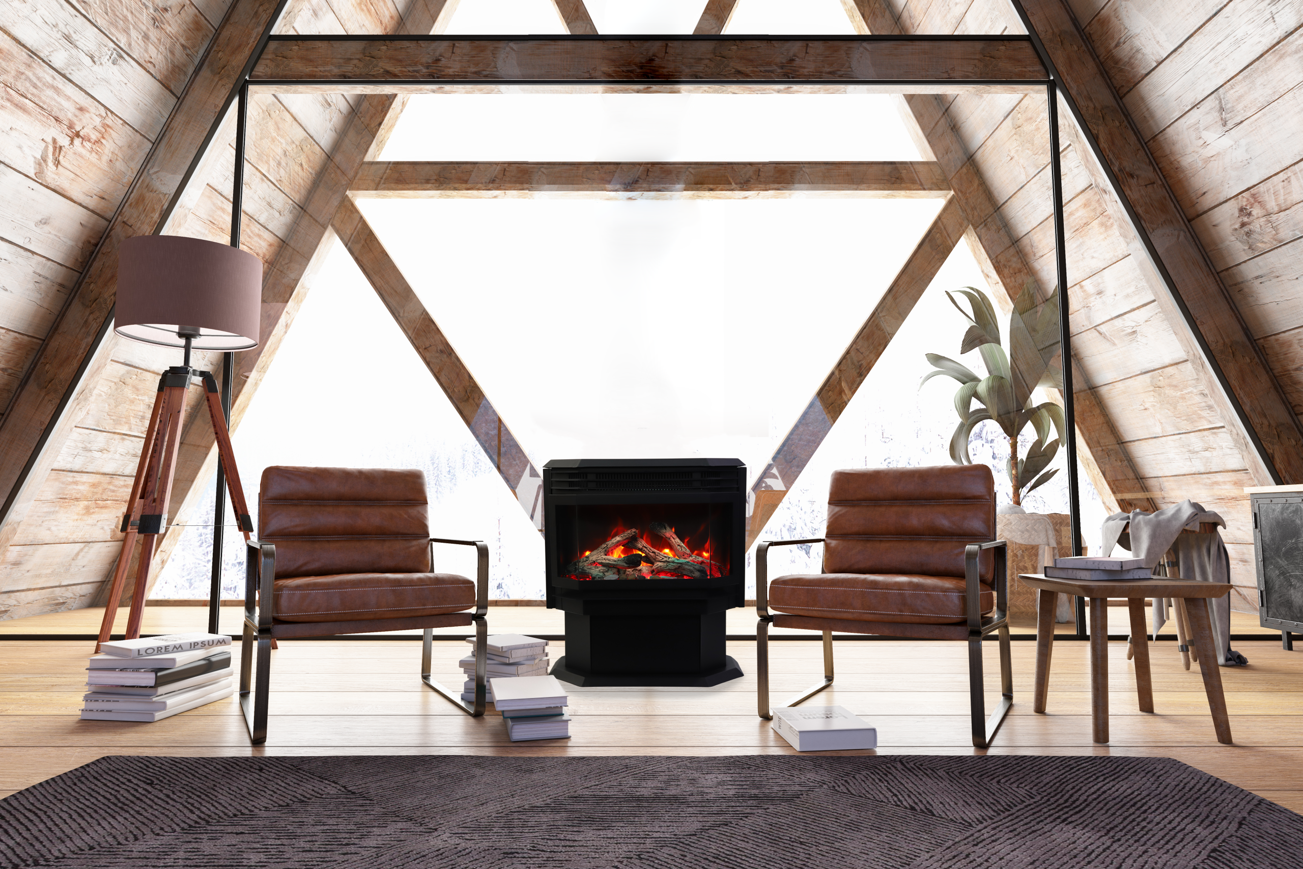 Amantii Lumina Freestanding Electric Fireplace